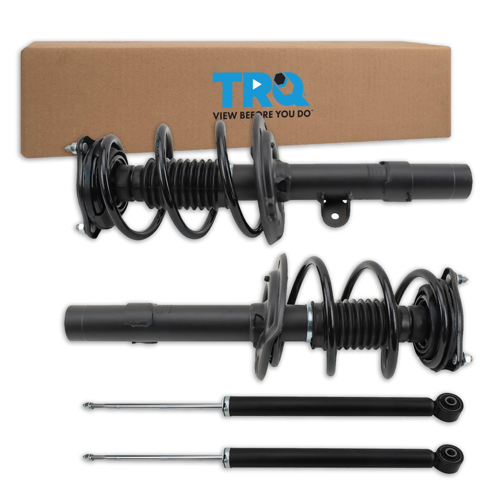 TRQ Front and Rear Complete Strut Assembly &amp; Shock Absorber Kit Complete Strut &amp; Coil Spring Assembly Compatible with 2018-2022 Honda Accord EX EX-L LX
