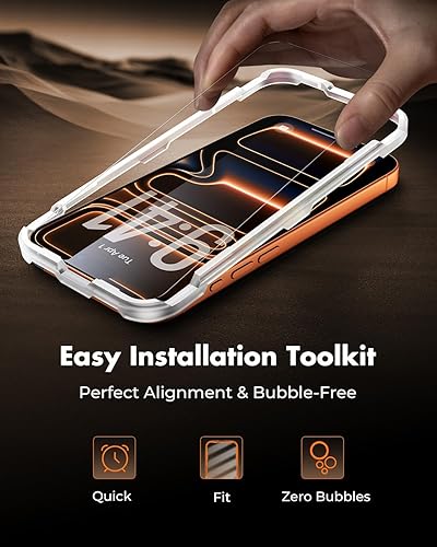 Miniatura 109 de UNBREAKcable Paquete de 3 protectores de pantalla para iPhone 12 / iPhone 12 Pro, vidrio templado doble inastillable [fácil instalación] [dureza 9H]