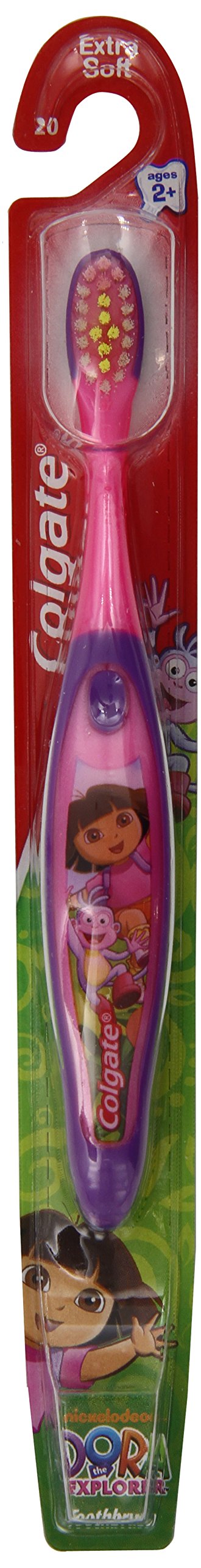 Colgate Toothbrush, Dora The Explorer, Extra Soft, Ages 2+, Manual Toothbrushes, (Pack of 6)