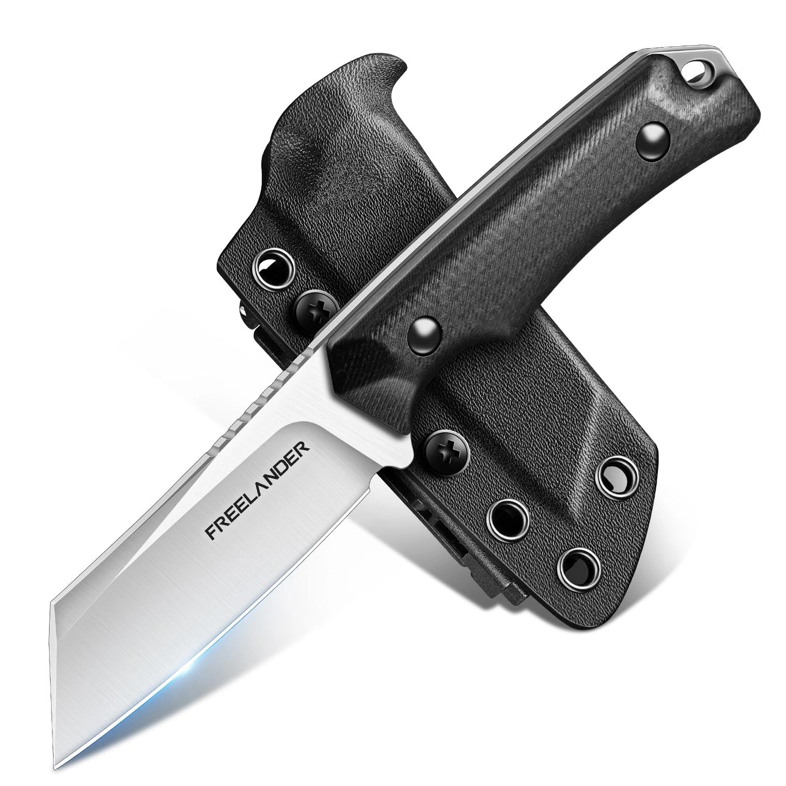 Freelander Survival Messer Feststehende Klinge Outdoor Messer Schwarz