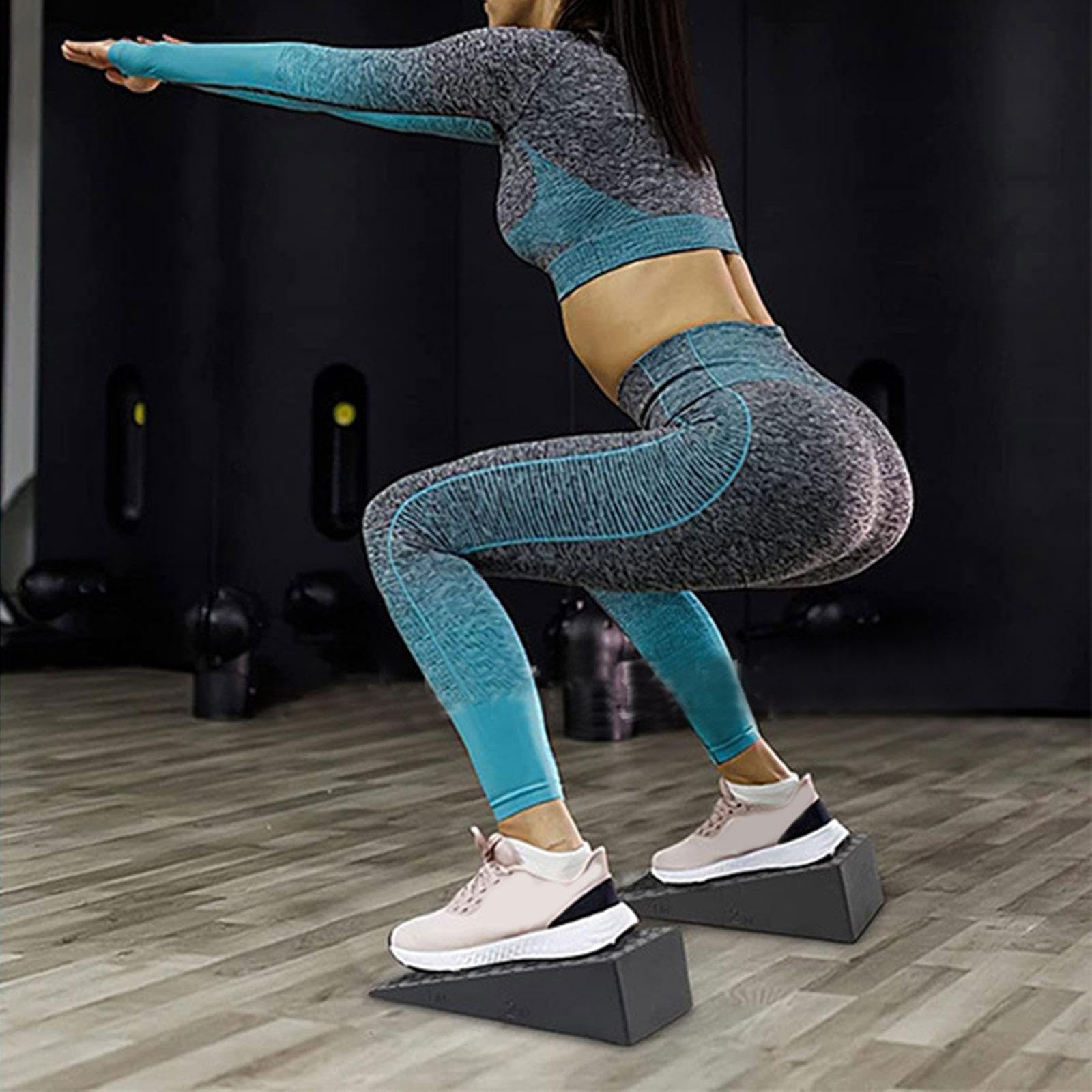 2 Stück Kniebeugen-Keilblöcke, Yoga-Block für Pilates, Krafttraining, Fitness