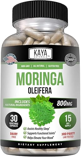 Miniatura 10 de Kaya Naturals Extracto de hoja de moringa  Suplemento completo de superalimento de verduras  Moringa de árbol milagroso puro  Aumenta la energía