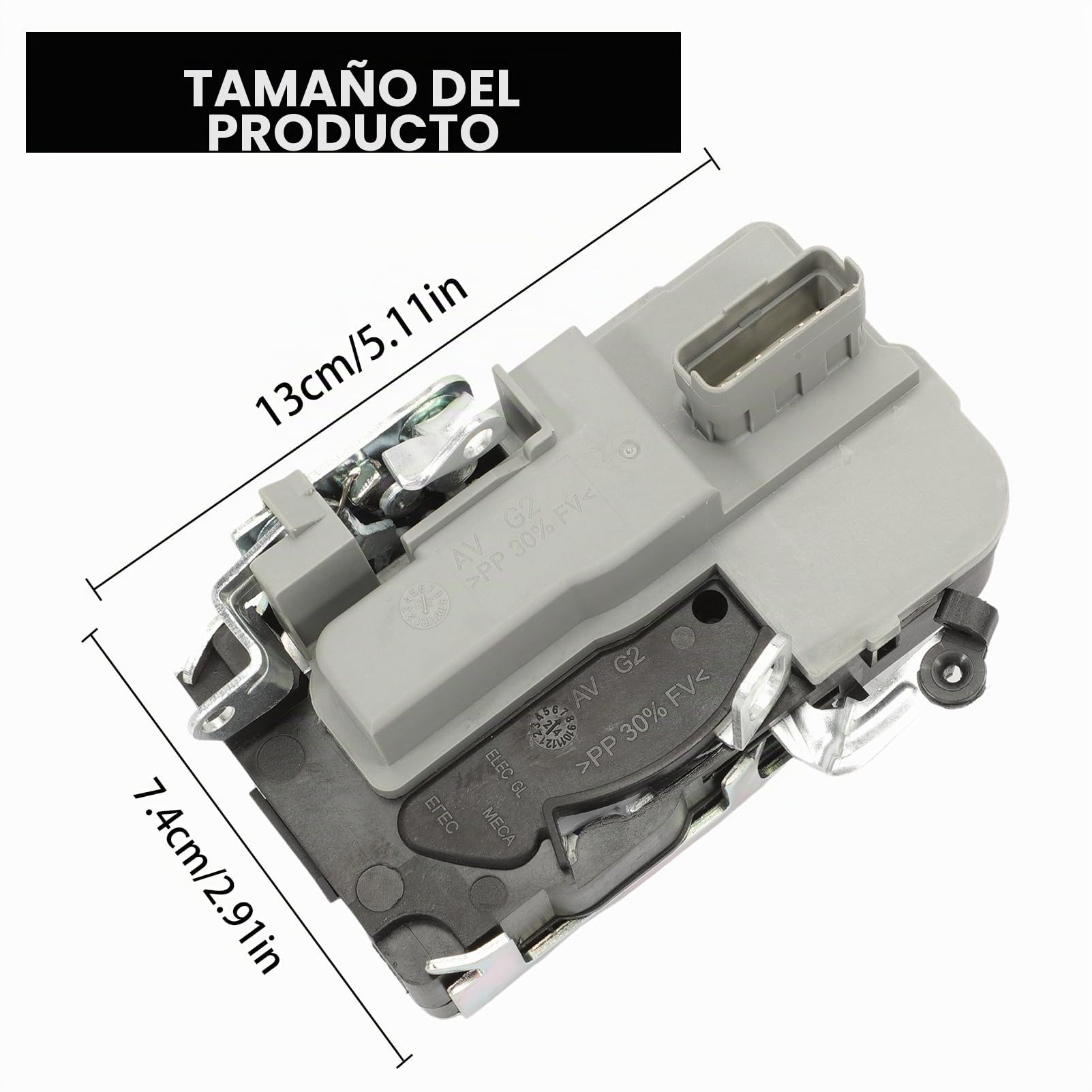 Cerradura de Puerta Delantera Izquierda Compatible para 206 (1998-2013) lado del conductor 9135R9