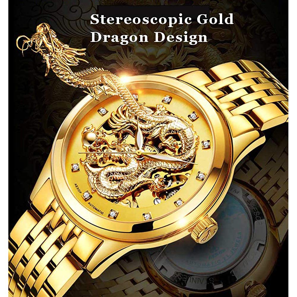 MASTOP Hollow Classic - Reloj analógico para hombre, ultrafino, de acero inoxidable, con zafiro, automático, resistente al agua