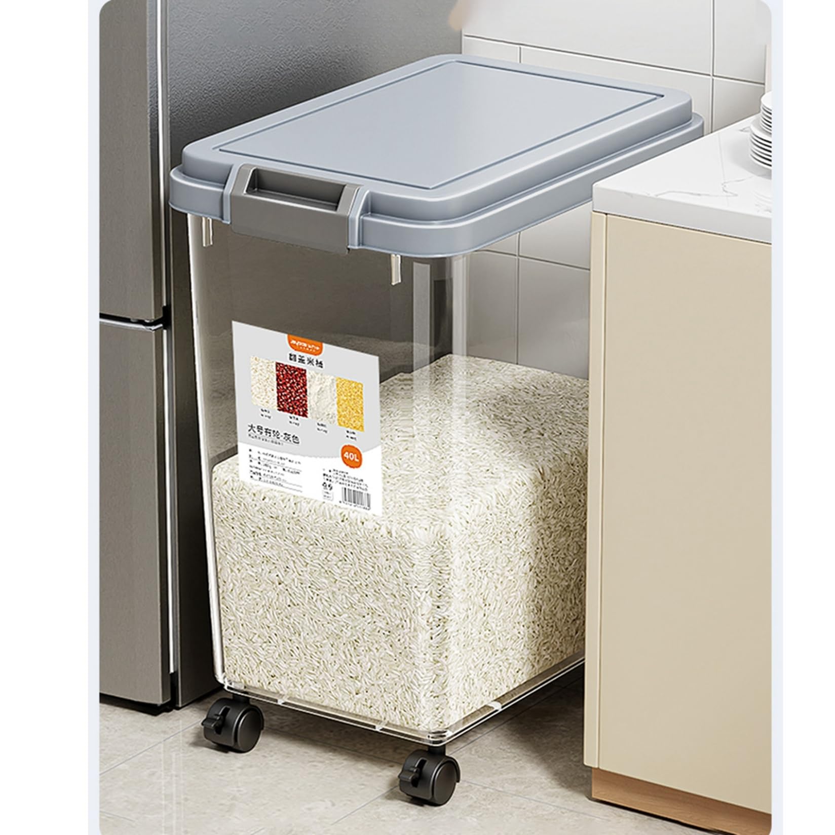 Amazon｜米びつ こめびつ ライスストッカー キャスター付き ライス