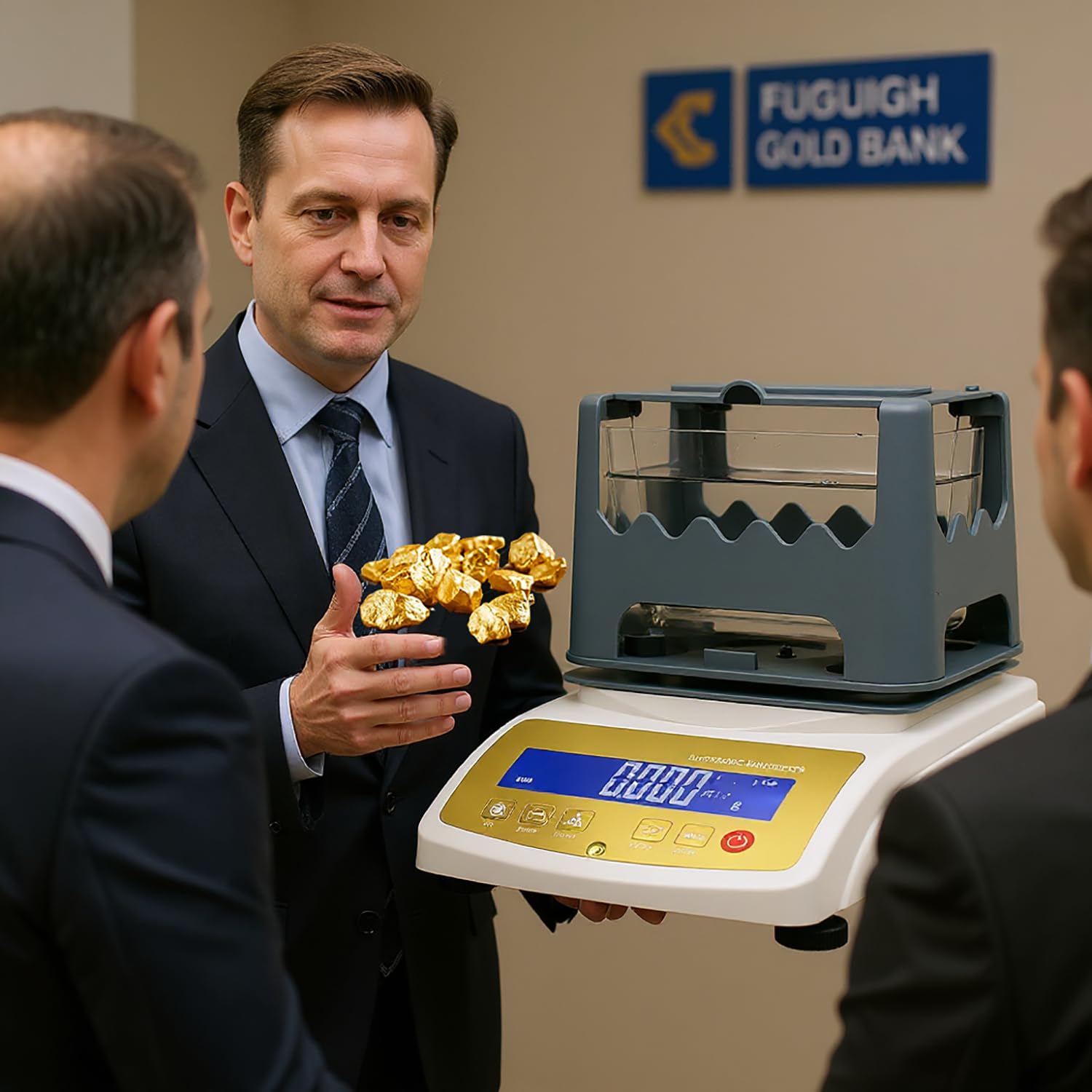 Goldreinheits-Analysegerät, Edelmetall-Analysegerät, Multimetall-Goldtester mit Dichte- und Reinheitsanzeige. Tragbar, für Gold/Silber/Platin/Palladium und Weißgold MDJ-600K
