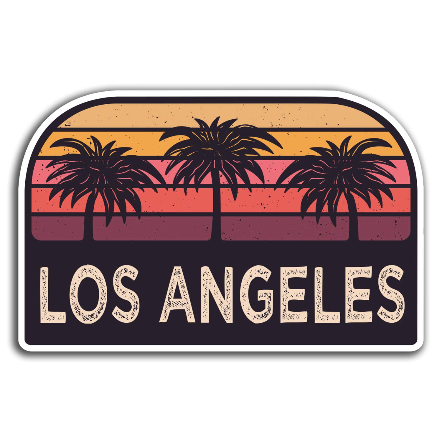 Destination Vinyl Ltd Multi 2 X 10Cm Los Angeles Usa Vinyl Stickers - Travel Sticker Laptop Luggage #32466 (10Cm Wide)