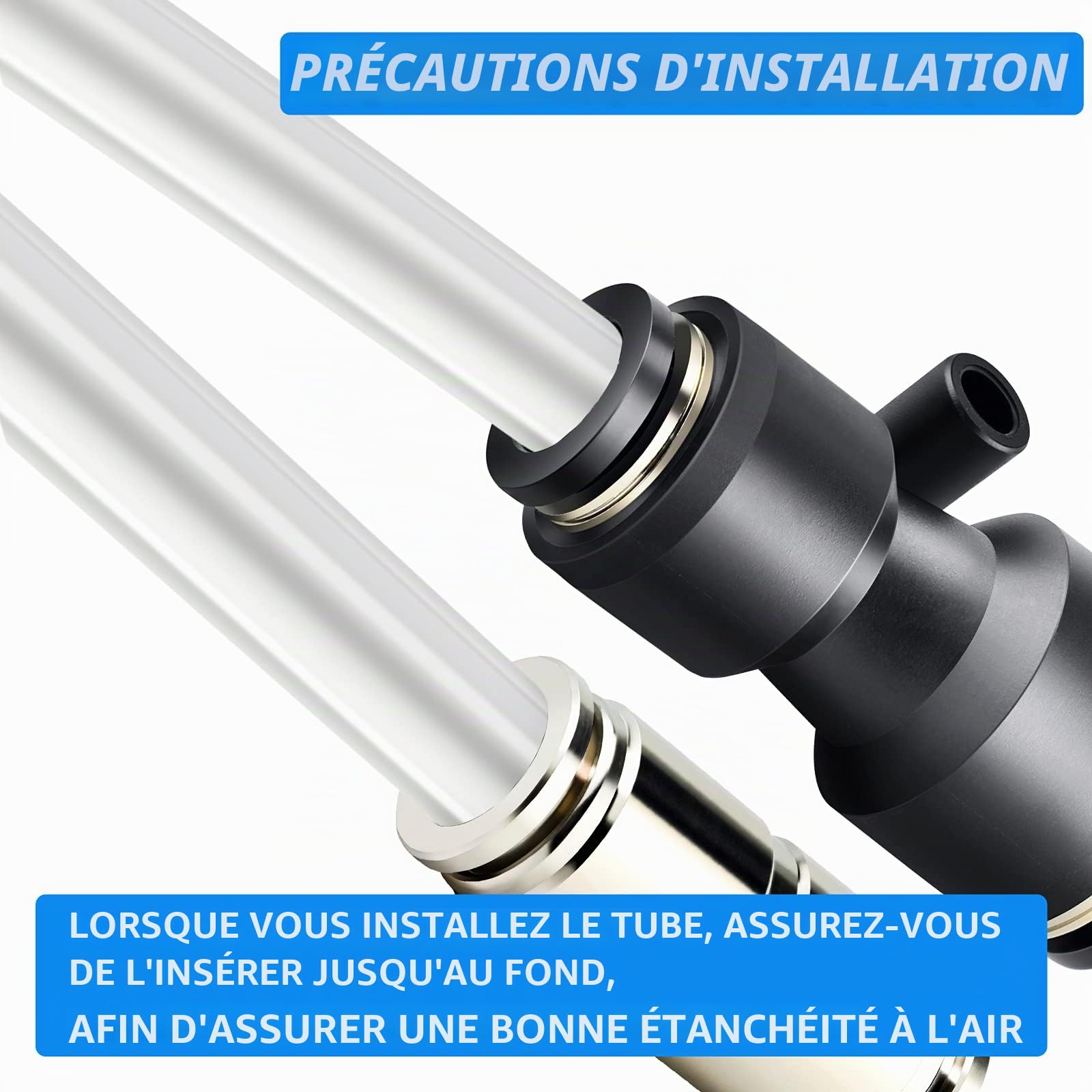 Bright 5M Polyuréthane PU Air Tuyau Tuyau Kit, 16mm OD x 12mm ID Sans Raccords