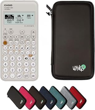 Casio fx-83GTCW+ Grey including a WYNGS protective case in Black - Basic Set