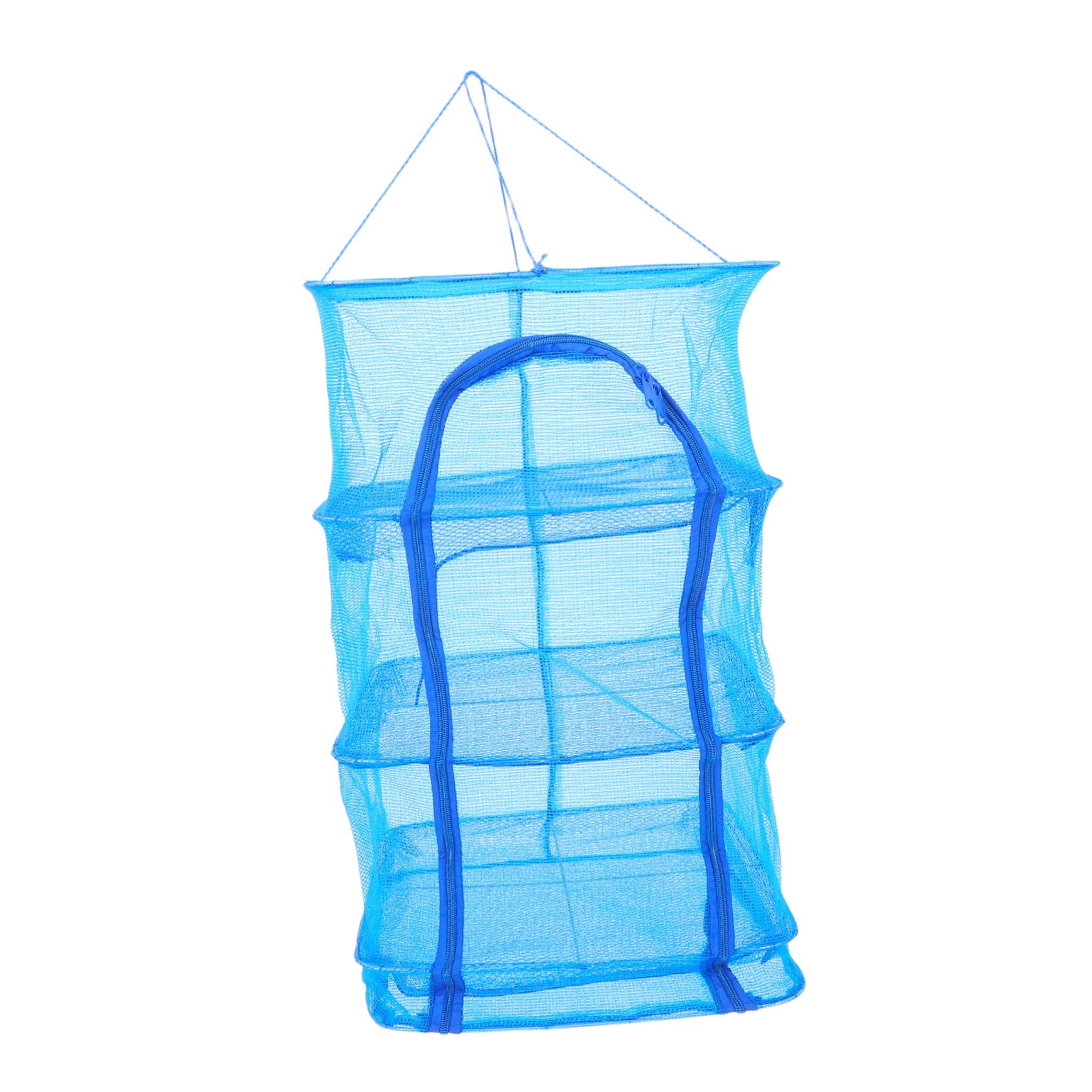 Filet de séchage bleu anti-moisissure panier suspendu pliable à 3 couches pour pétales et plantes