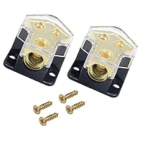 Vista 8 de Bloque de distribución de energía de 4 vías, calibre 0/2/4 AWG, salida de calibre 4/8/10, bloque de conexión de distribución de amplificador estéreo