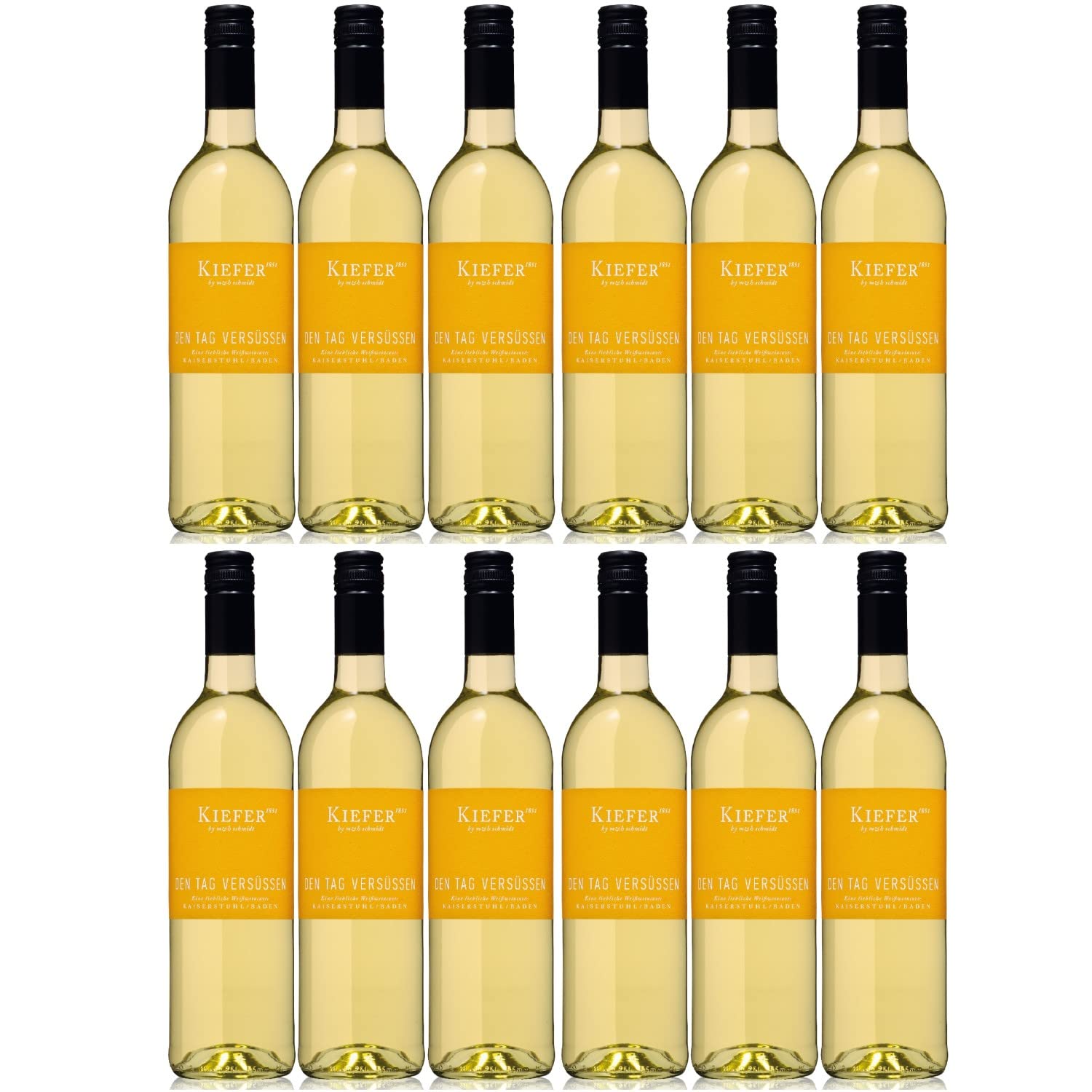 Weingut Kiefer Den Tag versüßen QbA Weißwein Wein Cuvee Lieblich Deutschland Inkl FeinWert E-Book (12 x 0,75l)