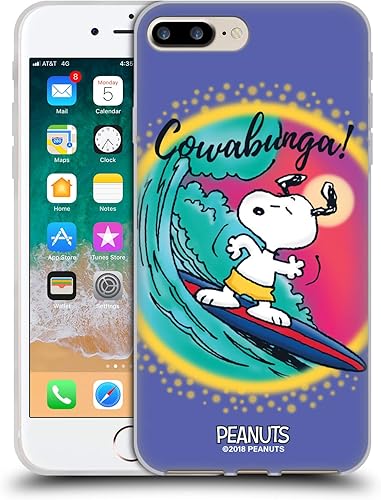 Vista 139 de Head Case Designs Funda de gel suave con licencia oficial de Peanuts I Love Pattern Snoopy Boardwalk Airbrush compatible con Apple iPhone 15