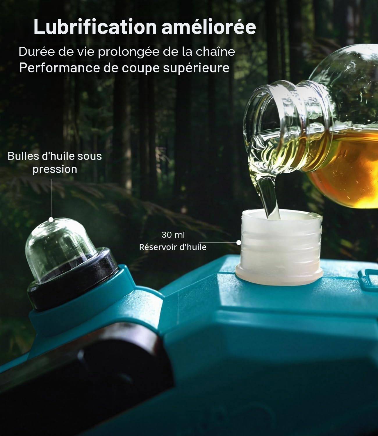 CS001 Mini tronçonneuse sans balais sans fil compatible Makita 18