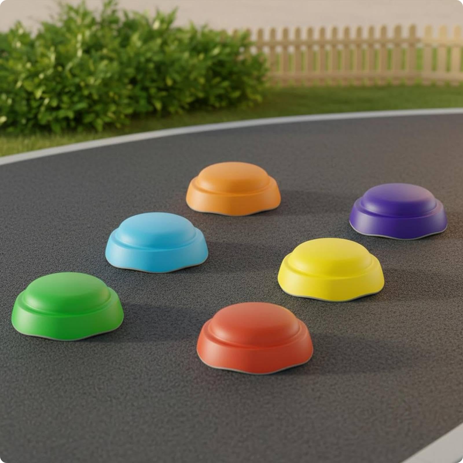6 Pieces Domed Balance Stepping Stone Low-Profile Dome Stepping Stone Rounded Top-image-23