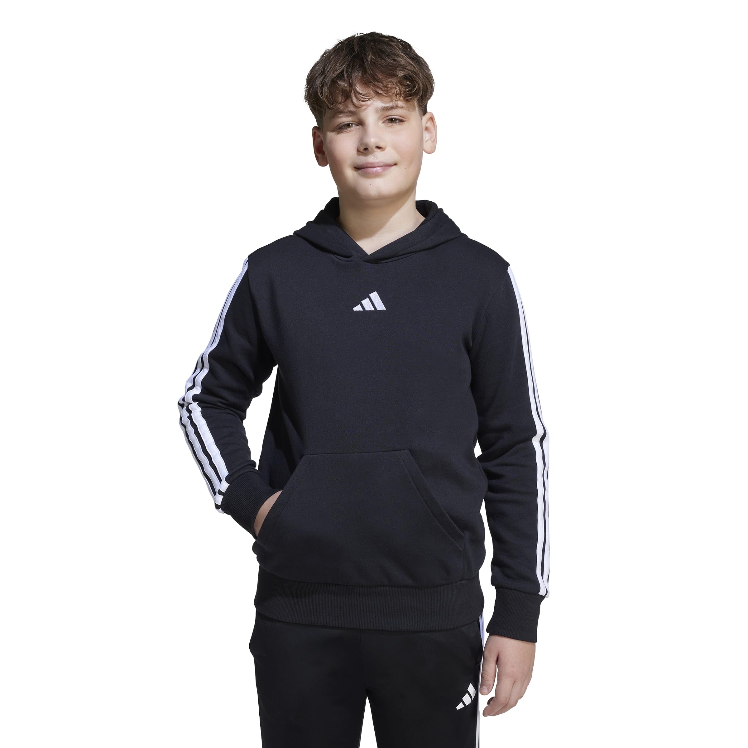 Adidas Unisex - Bambini e Ragazzi Essentials 3 Stripes Hoodie