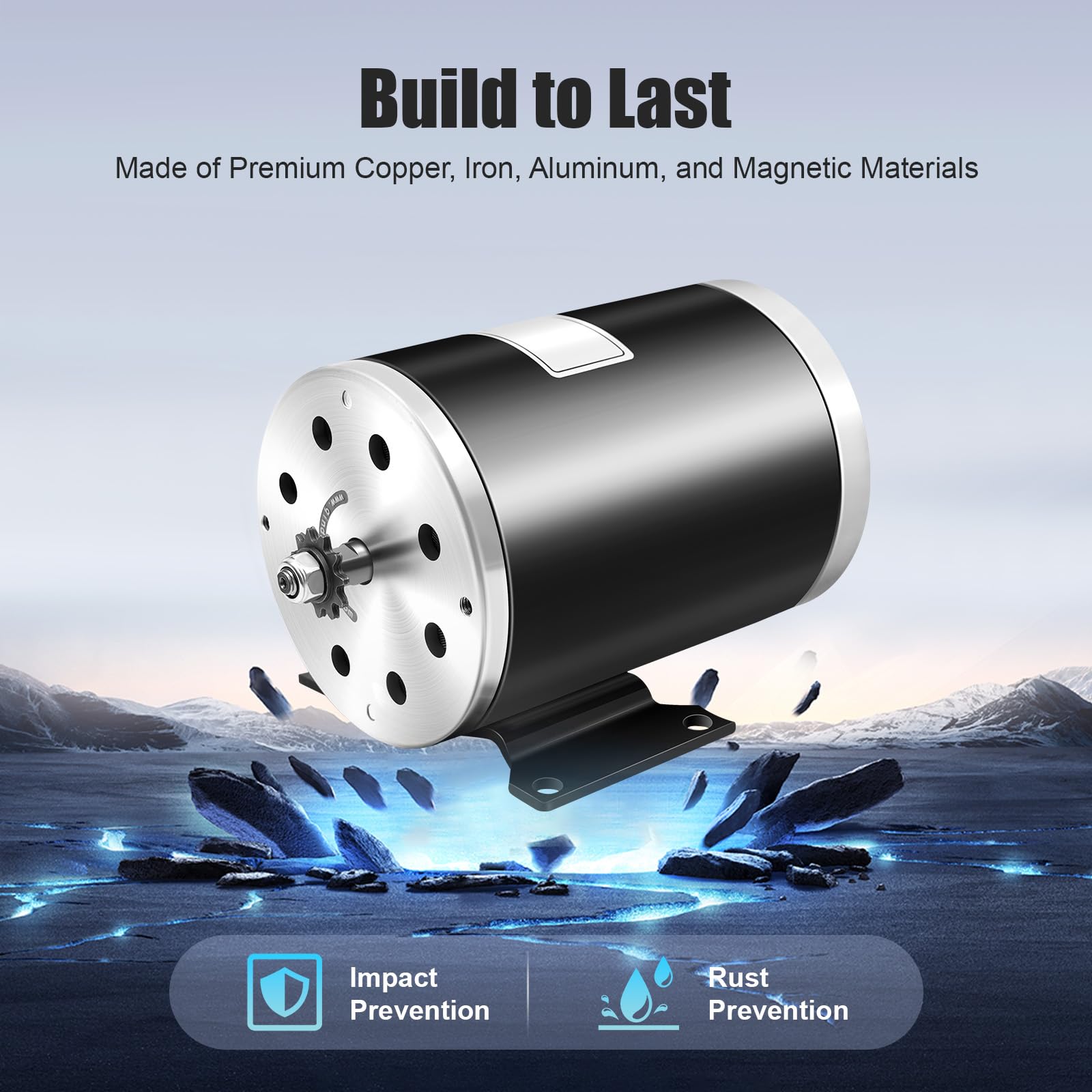 1000W 36V Electric Brushed Motor, 3000 RPM 1000W Brush Motor, MY1020 Electric Motor for Electric Scooter Quad Go-Kart E-Bike