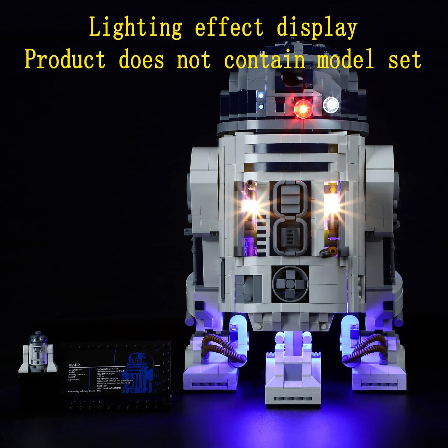 GEAMENT Version 2021 LED Light Kit Compatible with Lego 75308 R2-D2 (Ver.2021) - Lighting Set for Building Model (Model Set Not Included)