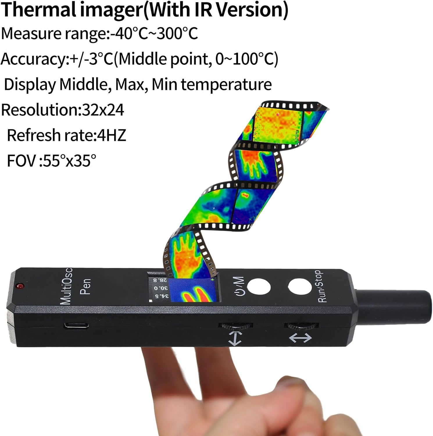 高精度オシロスコープテスター -40℃～300℃ サーマルイメージャー 多機能抵抗ダイオード 電圧検出ペン デジタルオシロスコープ 2In1 デジタル  オシロスコープ マルチメータ リアルタイム サンプリング レート 48MSa/s 真の実 Amazon | デジタルオシロスコープ 2In1 ...