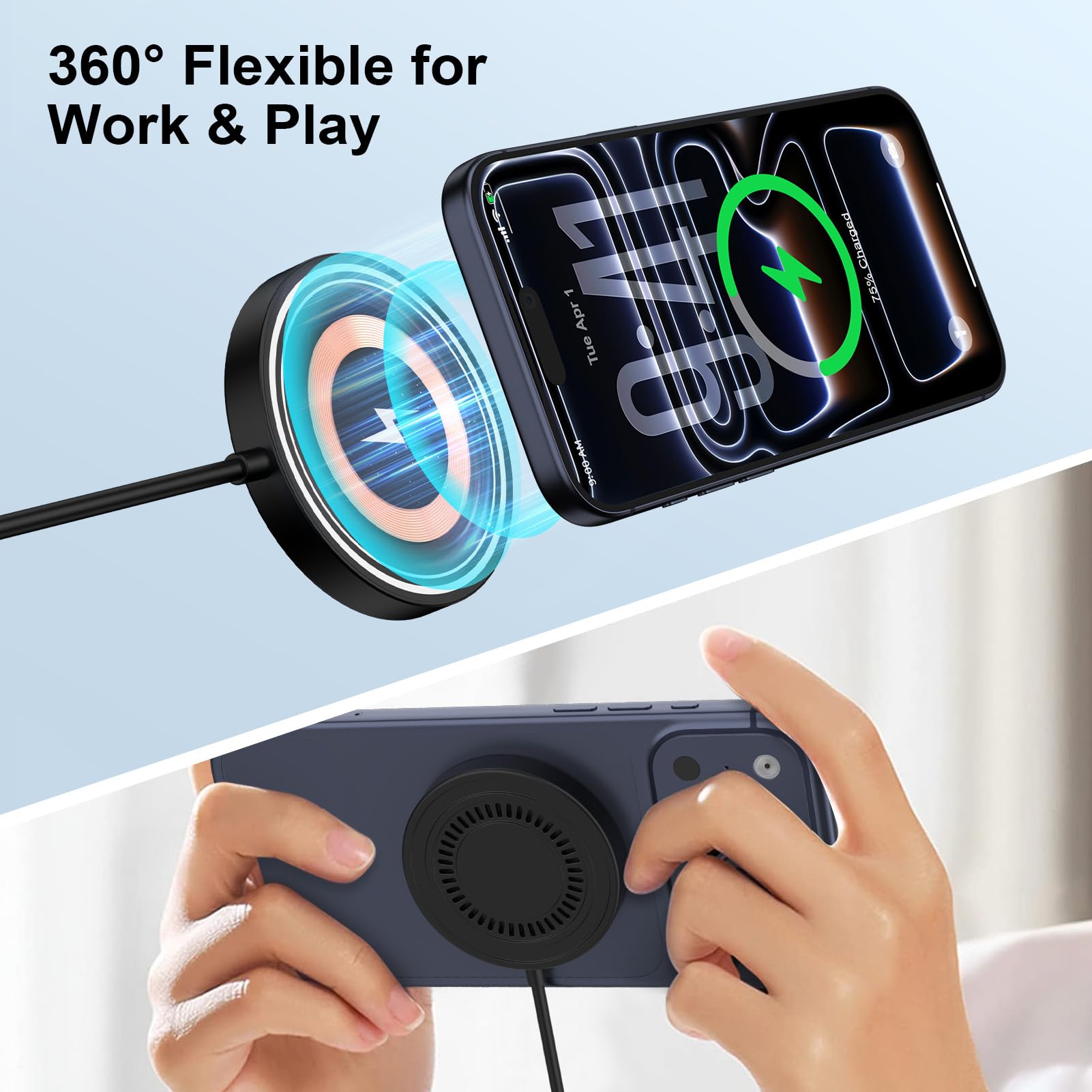 Amazon | Samsung Android用磁気ワイヤレス充電器 Galaxy S25 Ultra