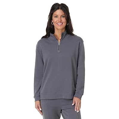 Mod o doc Long Sleeve Half Zip Funnel Sweatshirt Women