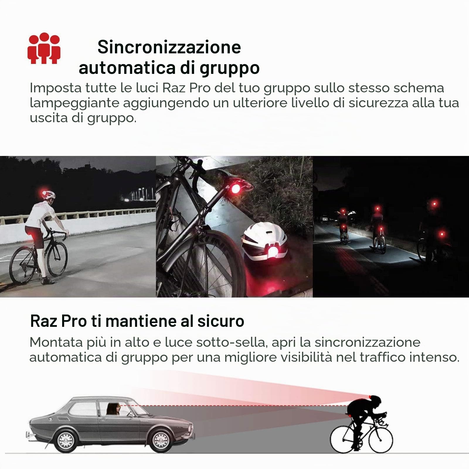 SHANREN Fanale Posteriore per Bicicletta, Intelligente bici Fanale posteriore,USB Ricaricabile Della Luce Della Bici Impermeabile Luce Della Coda Luminosa Eccellente Della Bicicletta