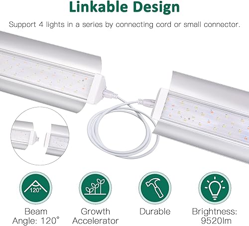 Miniatura 3 de SZHLUX Luz LED de crecimiento de 4 pies 140 W (2 × 70 W) espectro completo 660 nm 730 IR incluida luz LED para plantas de interior, tira de repuesto
