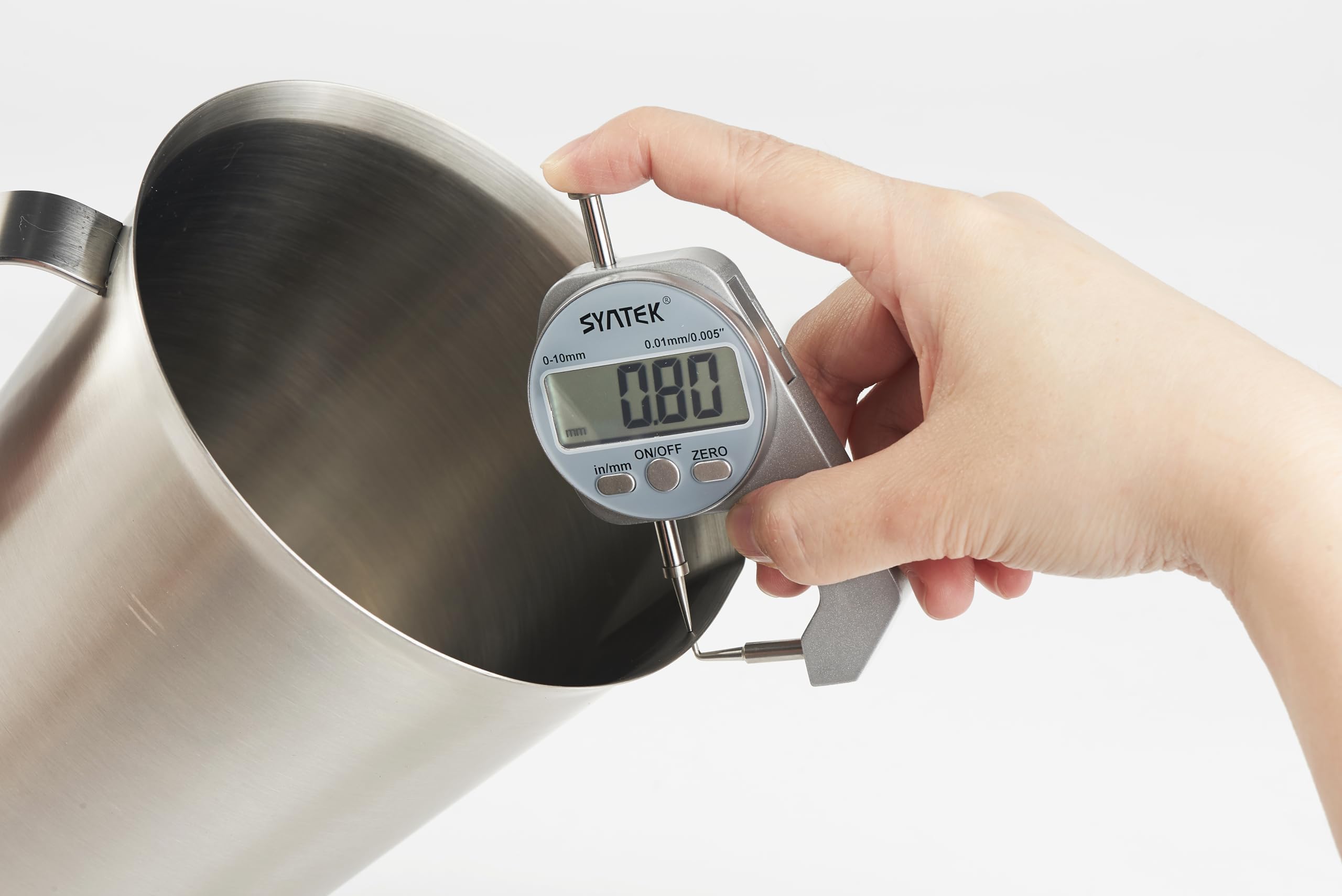 Misurino in acciaio inox (2 litri-8 tazze), brocca per schiumatura pesante, brocca per latte schiumante, tazza per schiumare latte con marcatura con manico per macchine da espresso, arte del latte