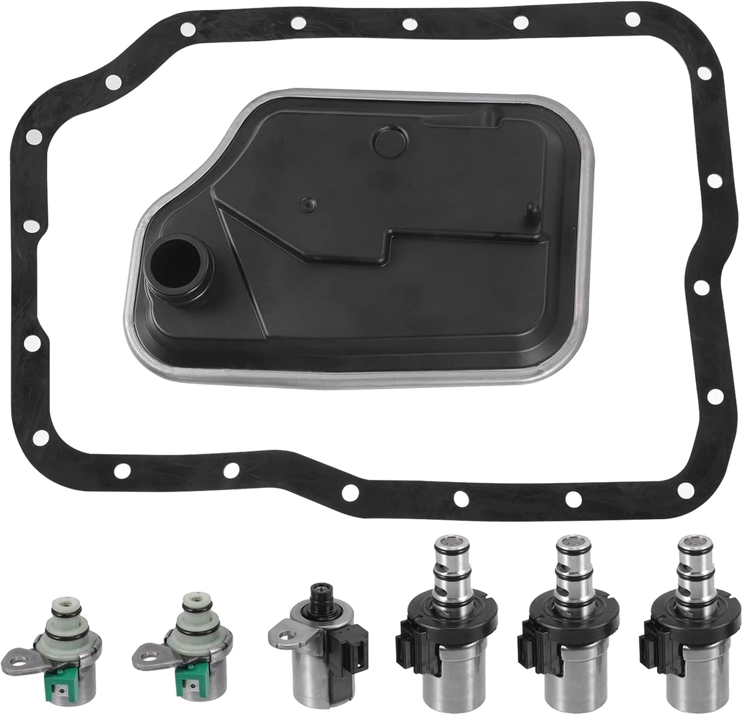 4F27E Transmission Shift Solenoid & Filter Kit Fit for Mazda Protege 3 5 6 1999-2010 Compatible with Ford Focus Transit Connect 2000-2013 Replace XS4Z7A098AB FN01-21-500 4F27E