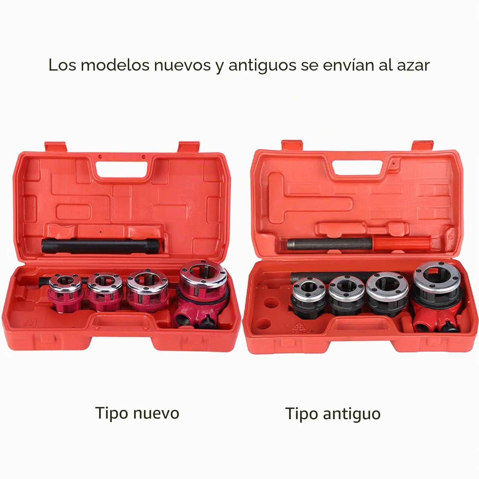 Juego de roscas para tuberías, juego de roscas con 4 roscas de 1/2", 3/4", 1", 1-1/4", para conexiones de tubería