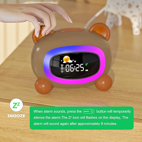 Miniatura 5 de ANALOI Ok to Wake Clock para niños, reloj de entrenamiento del sueño para niños pequeños, máquina de sonido de sueño para niños con luz nocturna,