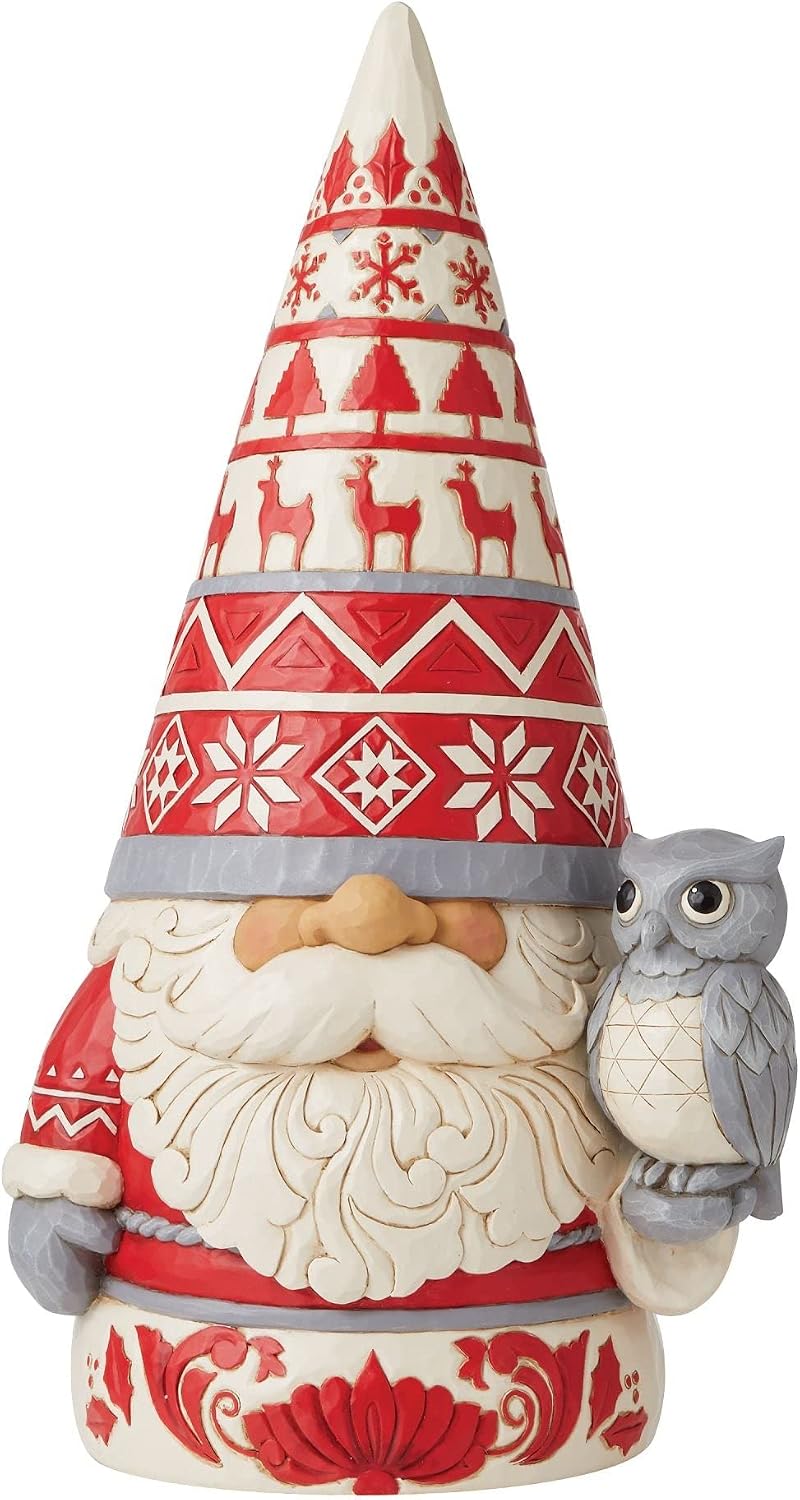 Enesco Jim Shore Heartwood Creek Nordic Noel Gnome Indoor or Outdoor Statue Figurine, 20.25 Inch, Multicolor