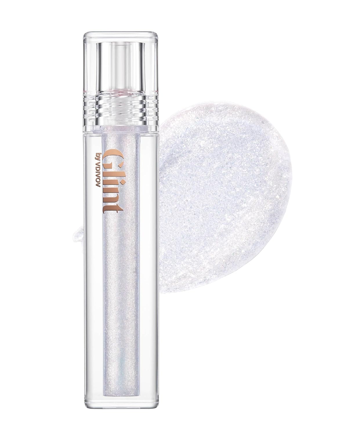 Glint Liquid Gel Highlighter (Glitter Veil, 0.1oz) – Multi-Use Face & Body Gloss for Smooth Glow, Long-Lasting Illuminator Balm for Healthy Radiance. Korean Makeup. Eyes, Cheeks