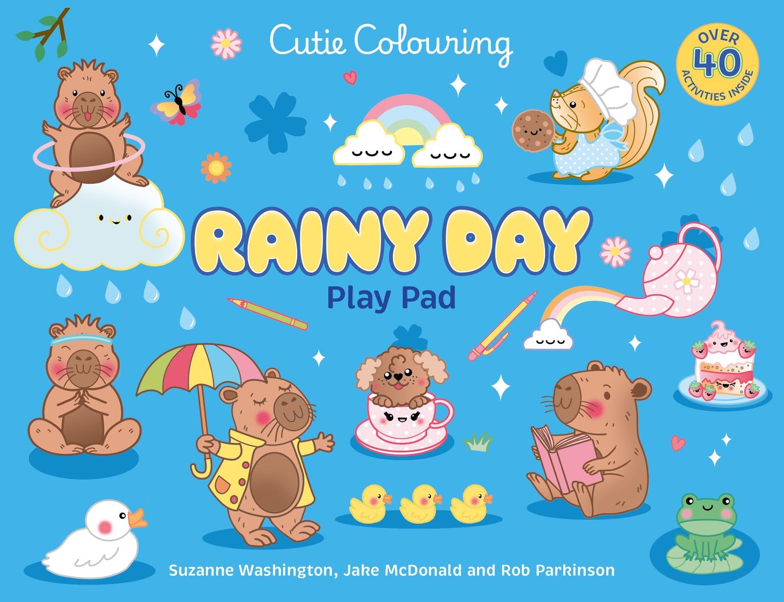 Rainy Day Cuties Play Pad: Peel-Off Paper Fun - perfect for tray tables, backpacks and mealtime activities