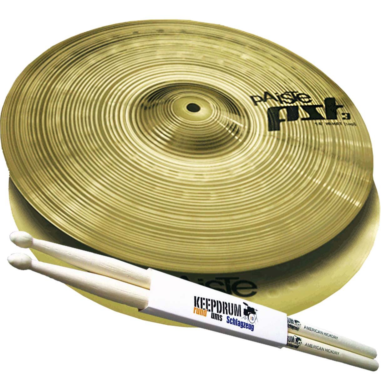 PAISTE PST 3 Hi Hat Becken 13" + 5A KD Drumsticks