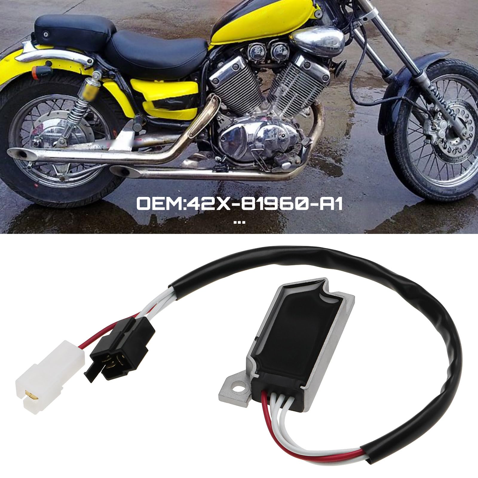 Raddrizzatore regolatore di tensione per moto, raddrizzatore compatibile con Yamaha XV400/1000/1100/535/700/750 OEM 3LP-81960-00-00 42X-81960-A1-00