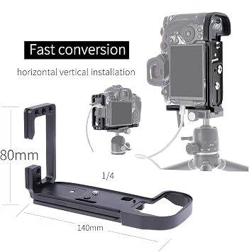 R5C R5 R6 L Bracket Plate, Hersmay Camera Hand Grip Quick Release Plate Vertical L Bracket for Canon EOS R6 R5 R5C Camera