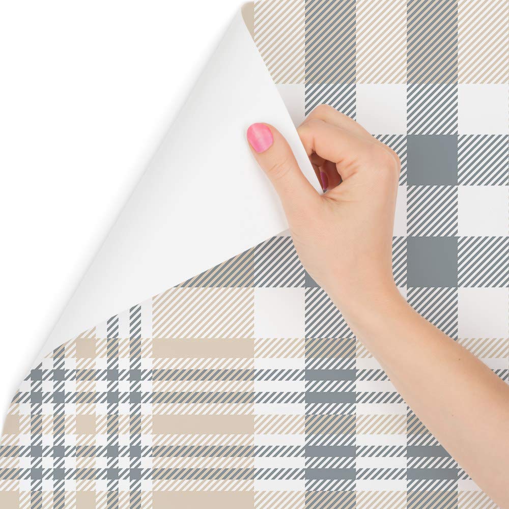 Muralo Tapeta 10 m, rolka włókniny, siatka, szkocka, minimalistyczna, mozaika, wzór geometryczny, tapeta z włókniny, 1000 x 53 cm, tapeta ścienna, do salonu, sypialni, nowoczesna dekoracja ścienna