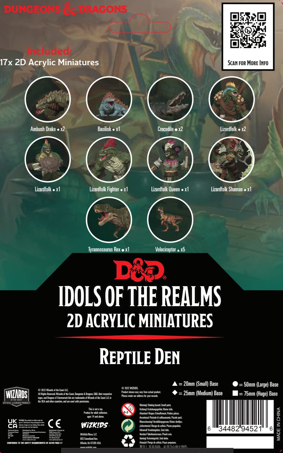 WizKids D&D Idols of The Realms: Scales & Tails - Reptile Den - 2D Set