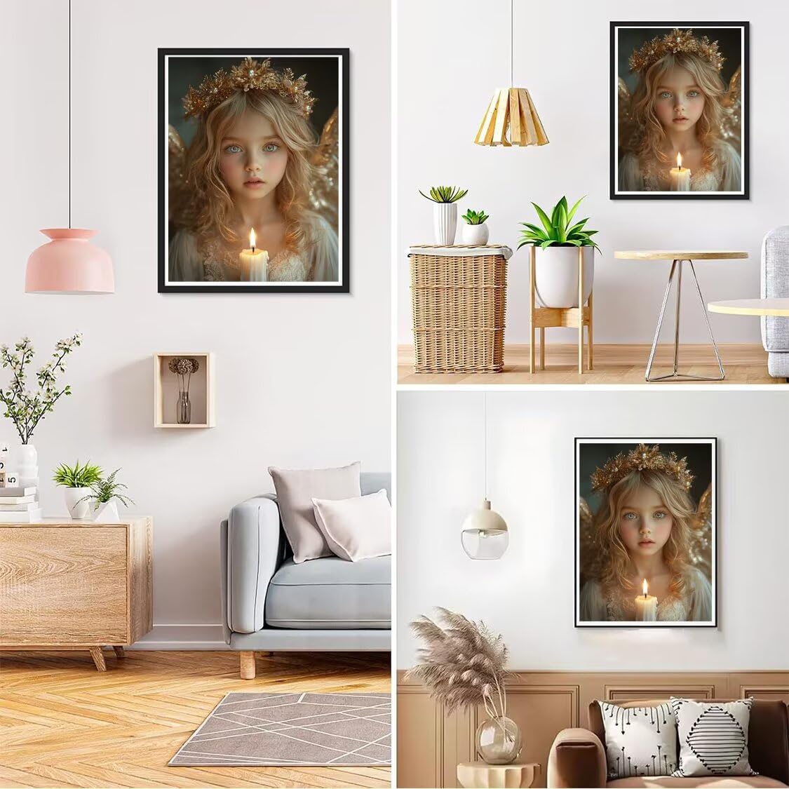 Mädchen Diamond Painting Groß XXL 80x100cm für Bastelset Kinder ab 6 Jahre, 5D Diamond Painting Kerze Neuheiten, DIY Diamant Mosaik Bastelset Erwachsene, Daiments Malerei Stickerei Festival Deko S-244