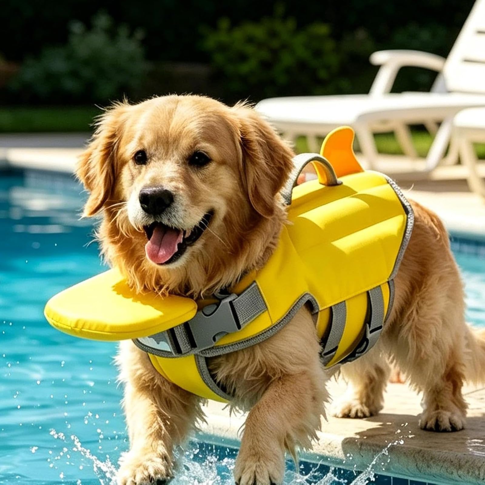 Gilet De Sauvetage Chien, Gilet De Haute Flottabilité (Dinosaure,XXL)