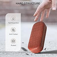 Vista 4 de Marvolia Estuche para gafas de sol, funda rígida grande de piel sintética para gafas de sol