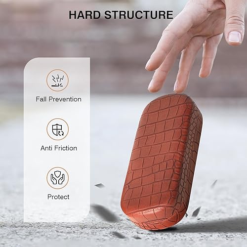 Miniatura 4 de Marvolia Estuche para gafas de sol, funda rígida grande de piel sintética para gafas de sol