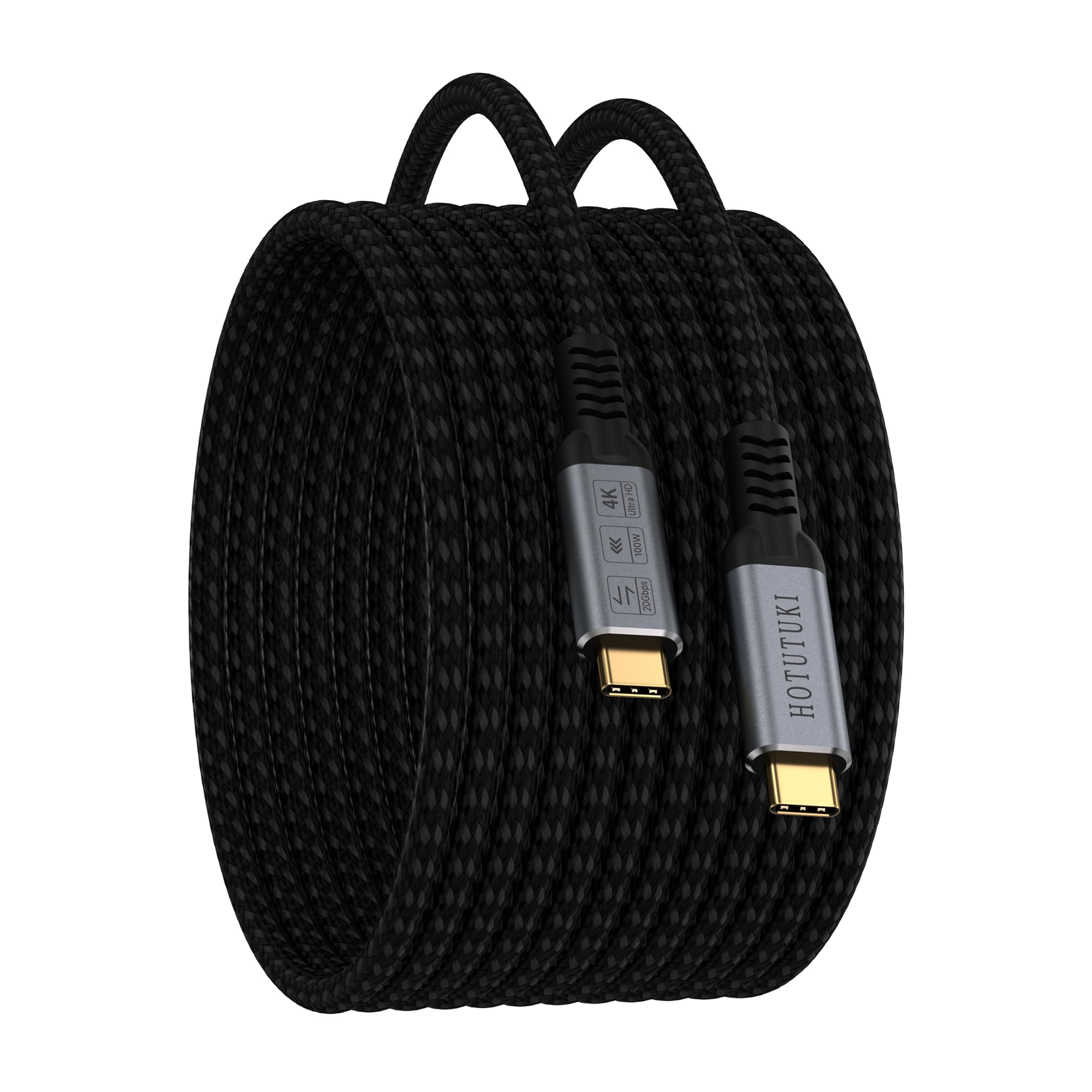 HOTUTUKI usb c datenkabel 6m Kompatibel mit Thunderbolt 4/3,USB C 3.2 Gen2 x 2 high speed 20Gbps 100W 20V/5A,5K@60Hz 4K@120Hz,typ c auf type c Video Kable für VR,USB C Monitor,SSD