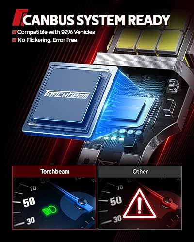 Miniatura 4 de Torchbeam Bombillas LED H11H8H9, 18000 lúmenes, bombilla LED de 600% brillo con ventilador, 60 W 6500 K blanco frío halógeno de repuesto sin