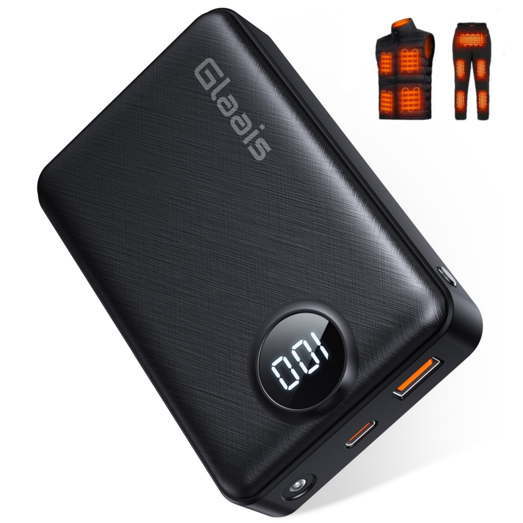 Glaais 20000mAh 7 4V 5V Heated Vest Battery Pack Rechargeable Battery Pack for Heated Vest Compatible with ORORO