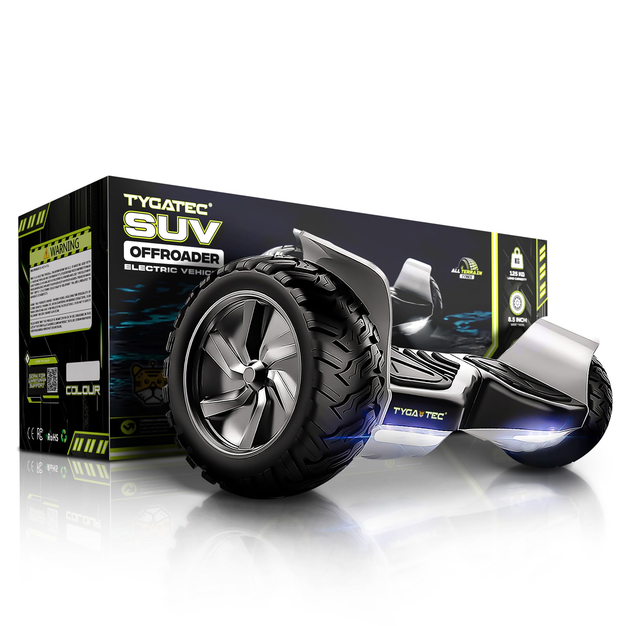 Tygatec G281, 8.5 inch All Terrain SUV Off-Road Hoverboard with Music 