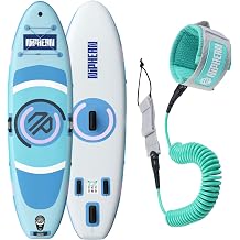 Niphean Inflatable Paddle Board and Extra Coiled 3-10ft Surfboard Leash