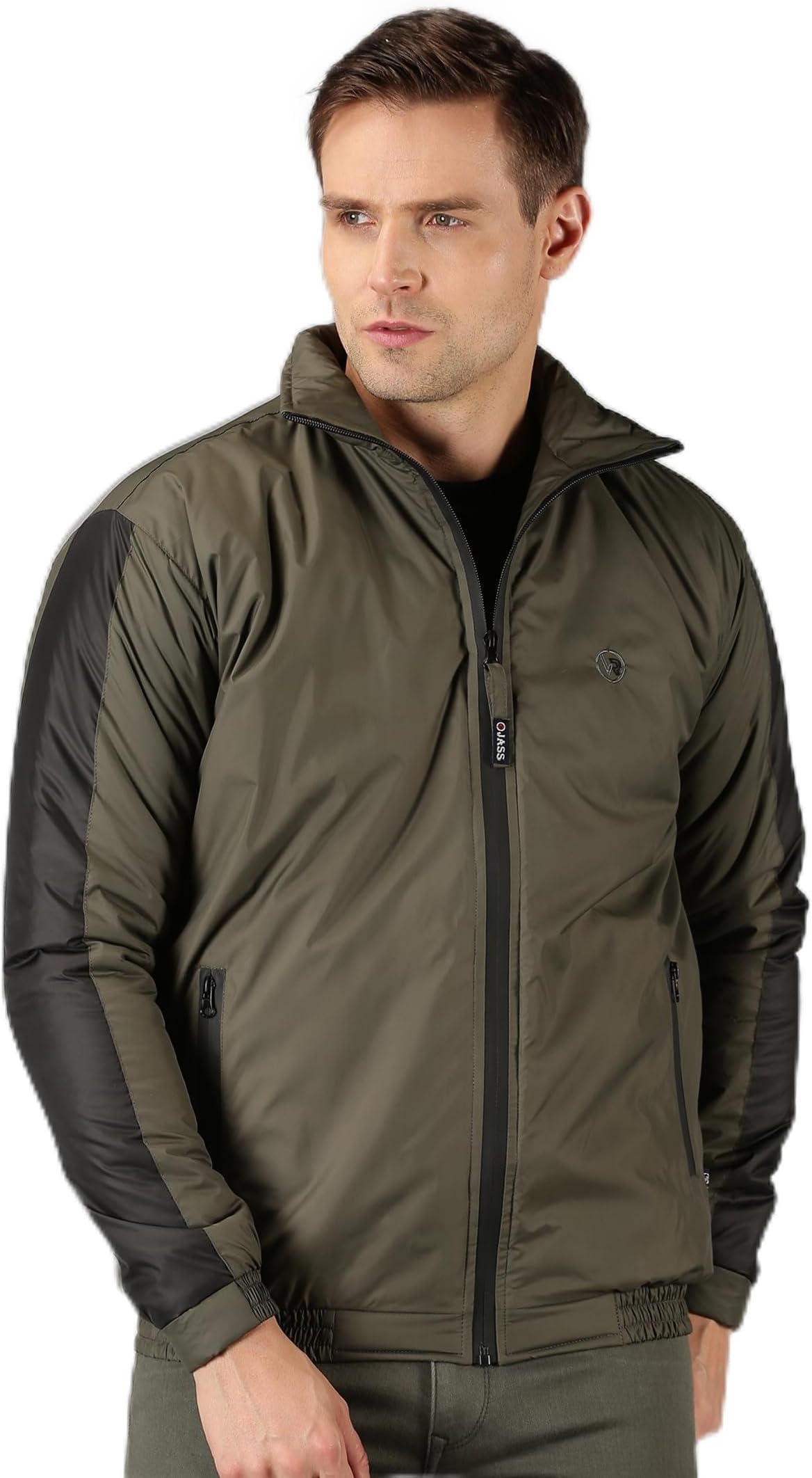 Men's Polyester Standard Length Bomber Jacket(VROBJF-SL)