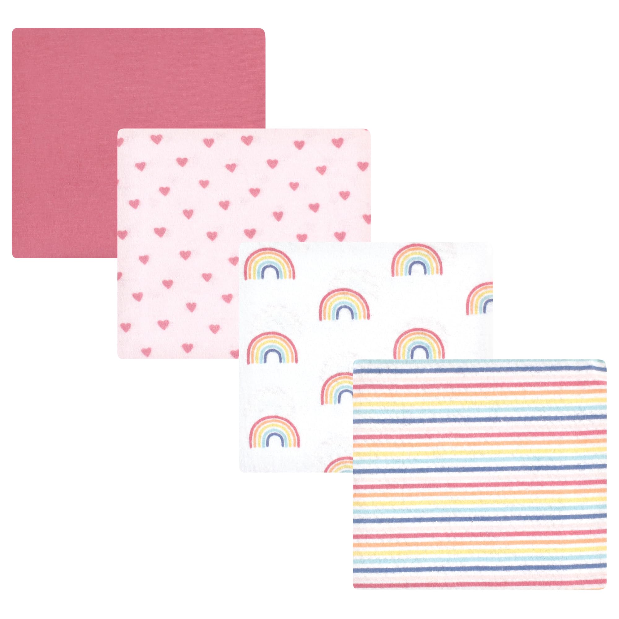 Luvable Friends Little Treasure Flannel Receiving Blankets 4pk